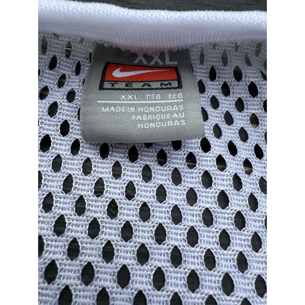 Nike Team Men's White Practice Football Mesh Jersey Swoosh XXL USA Fabric - Picture 3 of 8